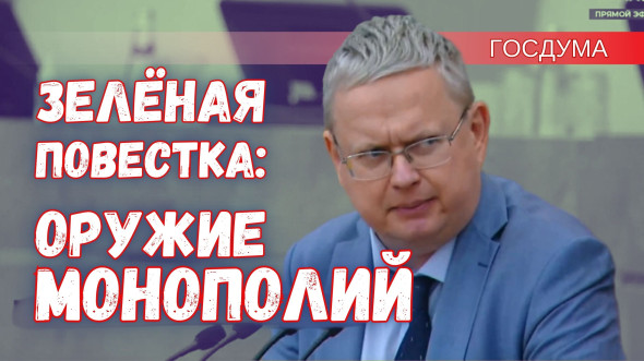 Зелёная повестка в РФ станет оружием монополистов против обычных предприятий